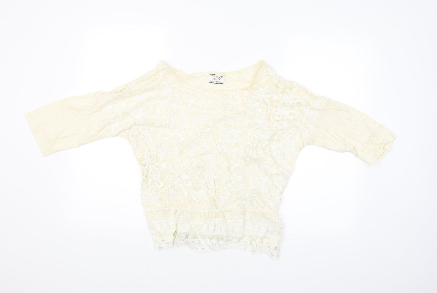 NEXT Womens Beige Floral  Basic Blouse Size 14