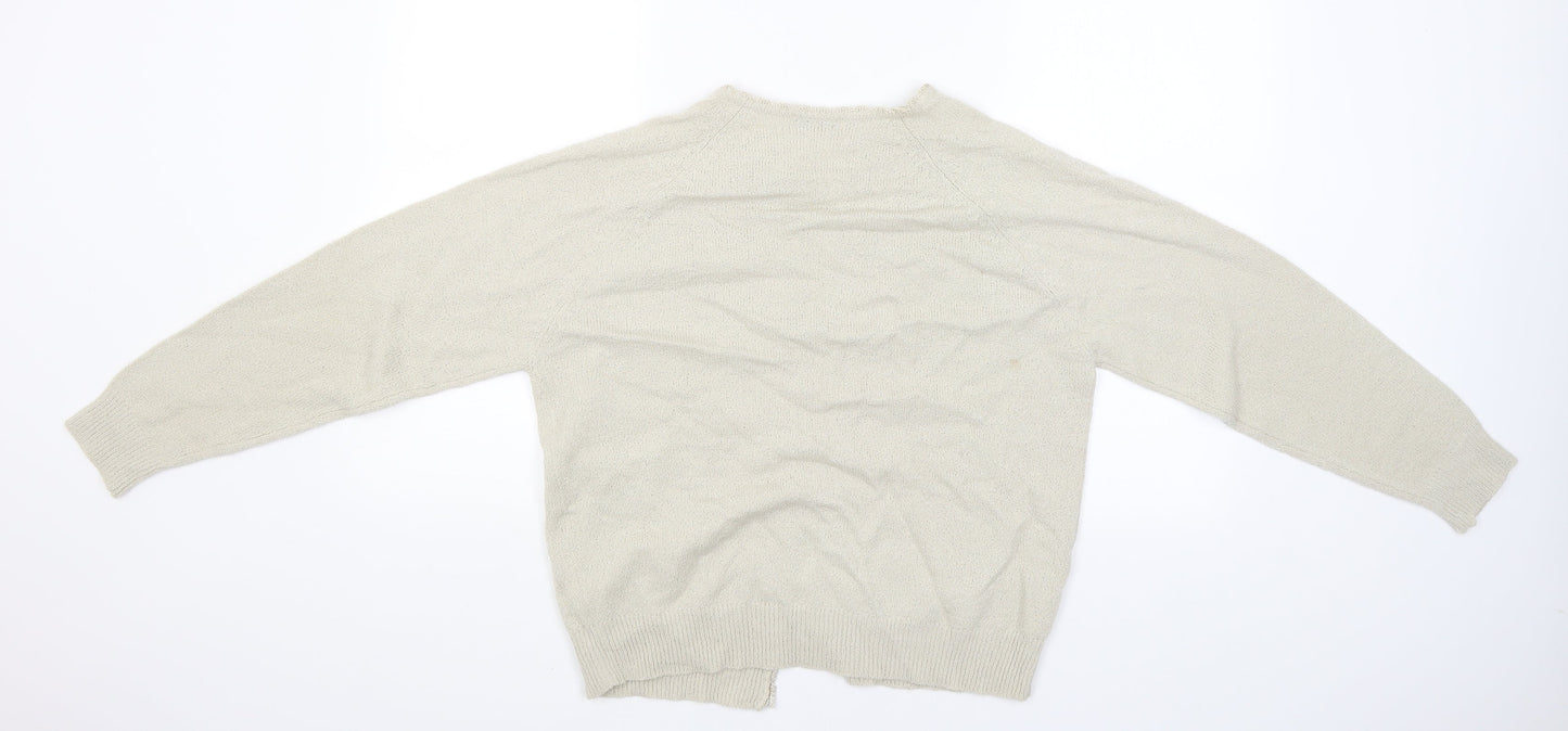 Berkertex Womens Beige Floral  Cardigan Jumper Size 14