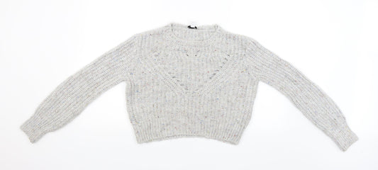 Topshop Womens Grey   Pullover Jumper Size S
