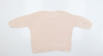 Preloved Topshop Womens Pink   Pullover Jumper Size 6 - Back
