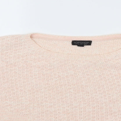 Preloved Topshop Womens Pink   Pullover Jumper Size 6 - Detail