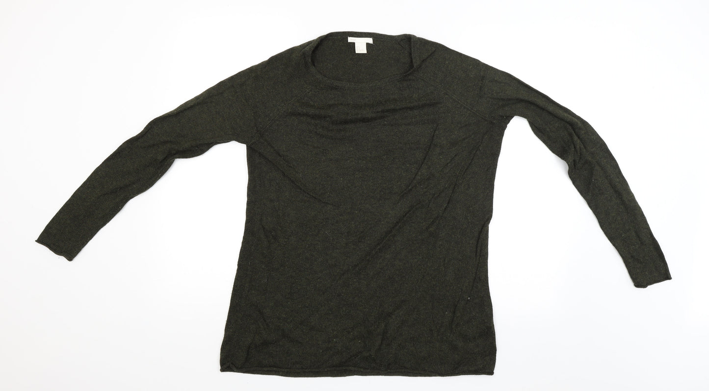 H&M Womens Green   Pullover Jumper Size S