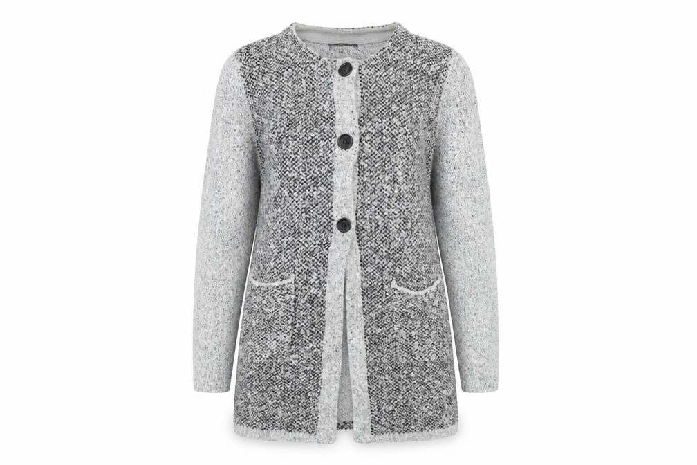 Paramour Womens Grey  Knit Jacket Coatigan Size M