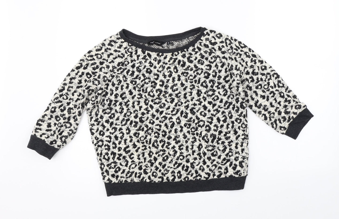 New Look Womens Beige Animal Print  Pullover Jumper Size 8