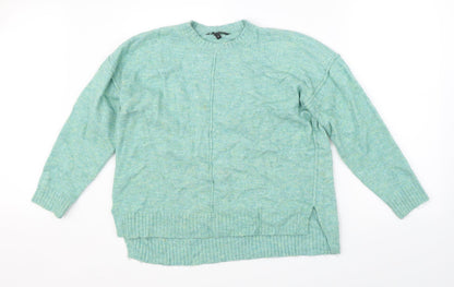 Love Knitwear Womens Green  Knit Pullover Jumper Size 14