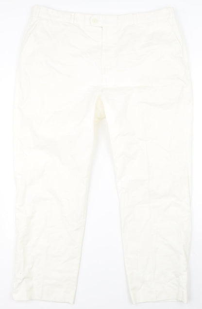 Preworn Womens White   Cropped Trousers Size 42 in L28 in