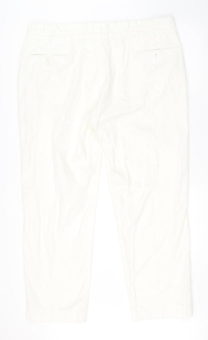 Preworn Womens White   Cropped Trousers Size 42 in L28 in