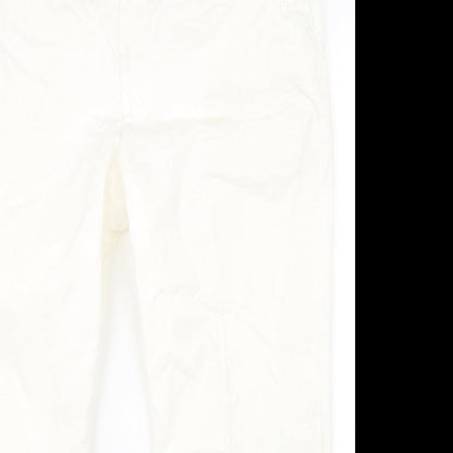 Preworn Womens White   Cropped Trousers Size 42 in L28 in