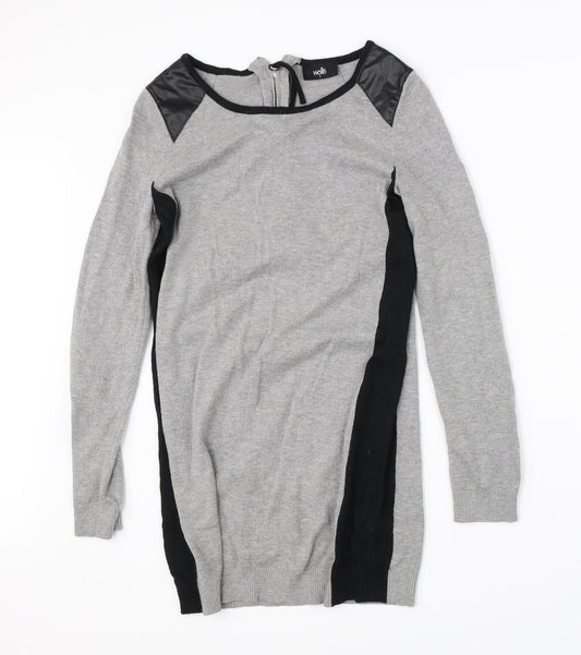 Wallis Womens Grey   Pullover Jumper Size S