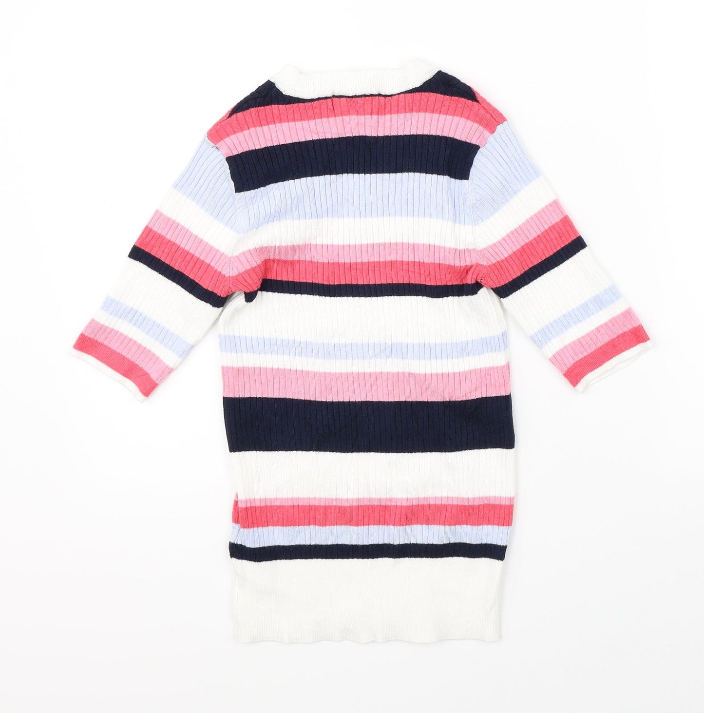 Marks & Spencer Womens Multicoloured Striped  Pullover Jumper Size 8