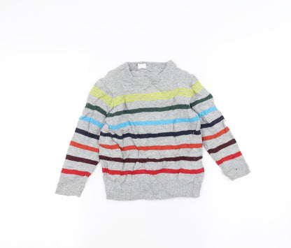 Gap Girls Grey Striped  Pullover Jumper Size 3 Years