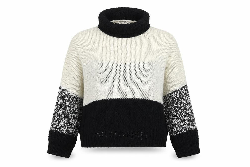 Topshop Womens White Striped  Pullover Jumper Size S