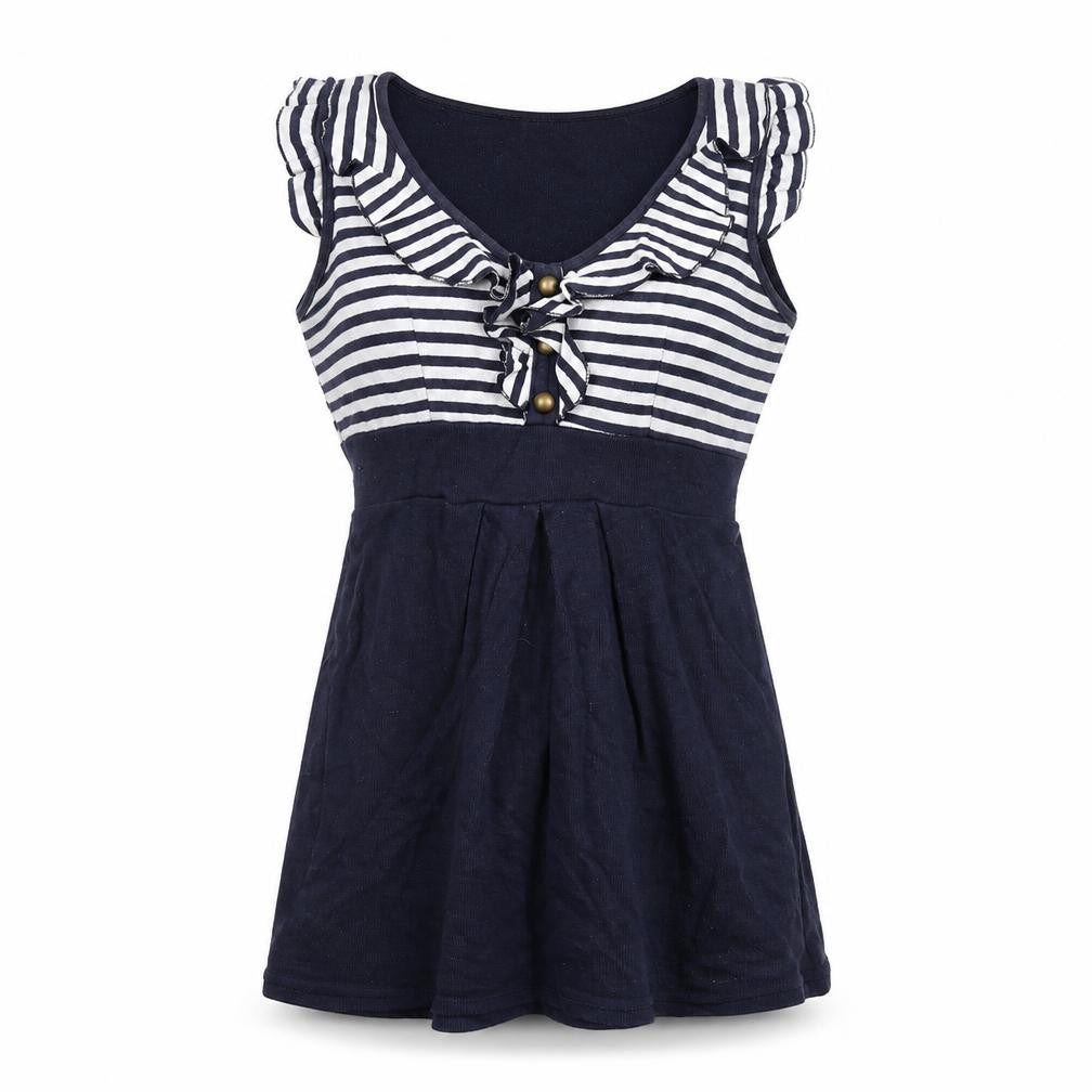 WalG Womens White Striped  A-Line  Size M