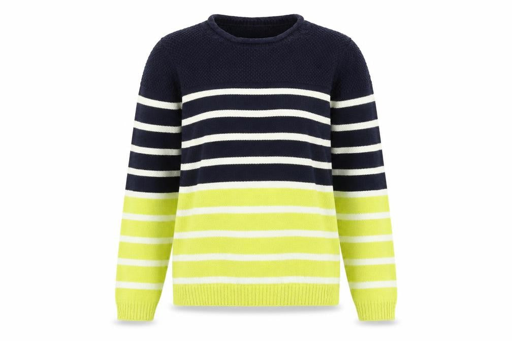 Bonmarché Womens Blue Striped Pullover Jumper Size S