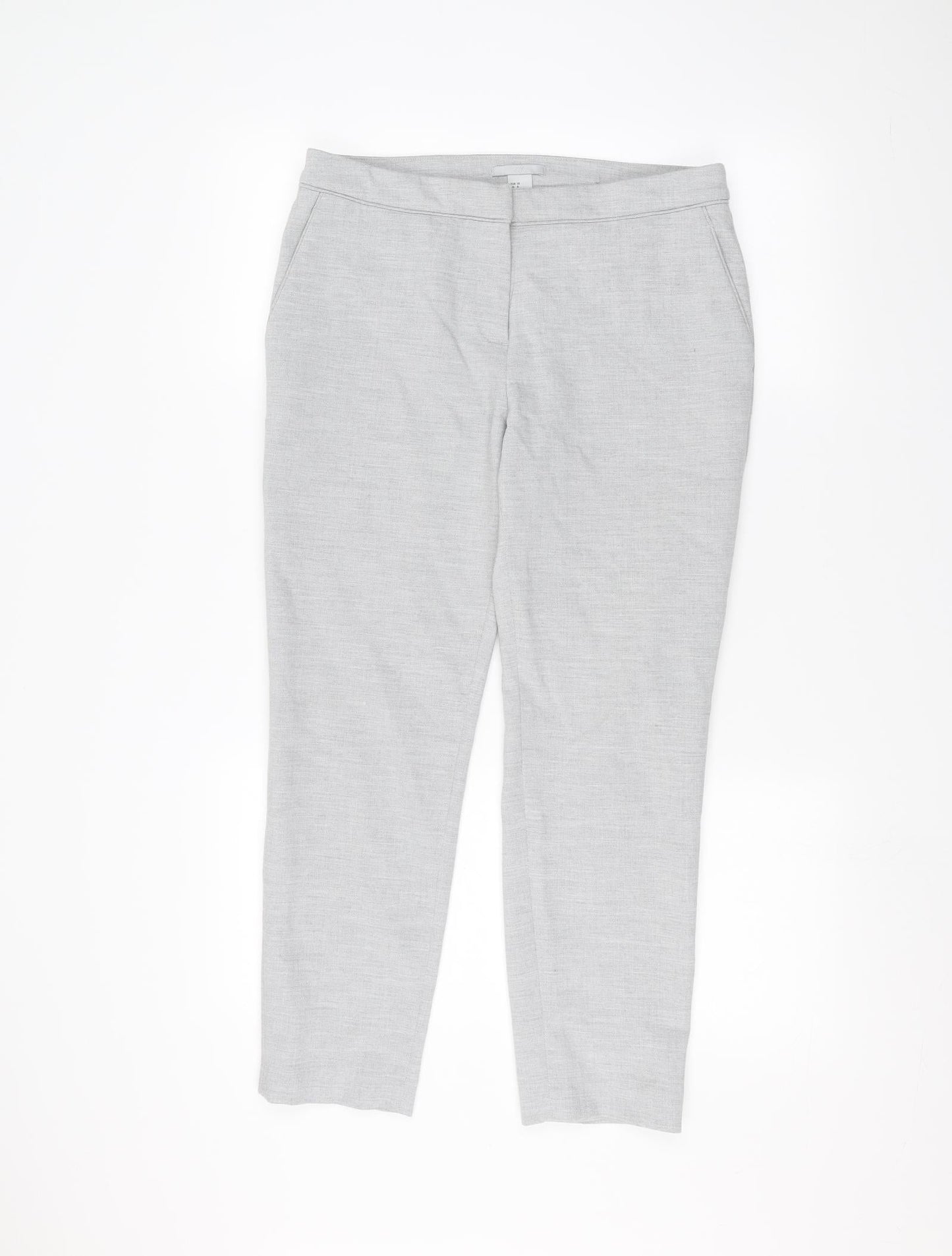 H&M Womens Grey   Trousers  Size 10 L24 in