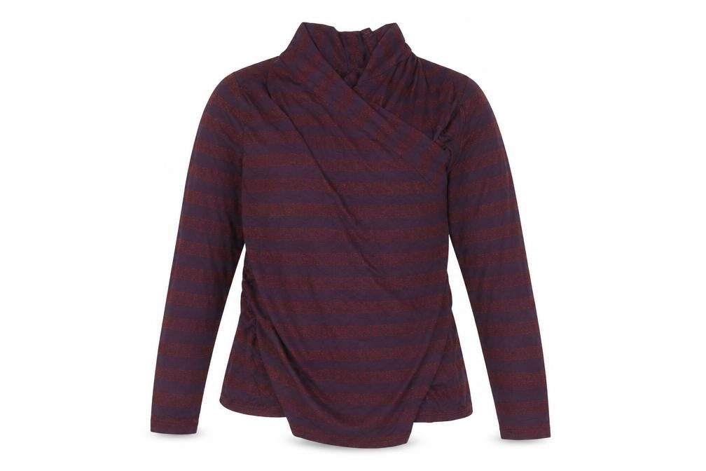 Marks & Spencer Womens Red Striped  Cardigan Jumper Size 10