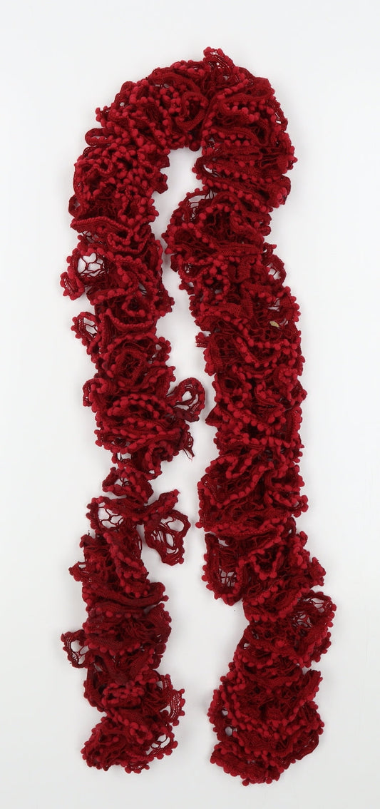 Preworn Womens Red    Scarf   - boa