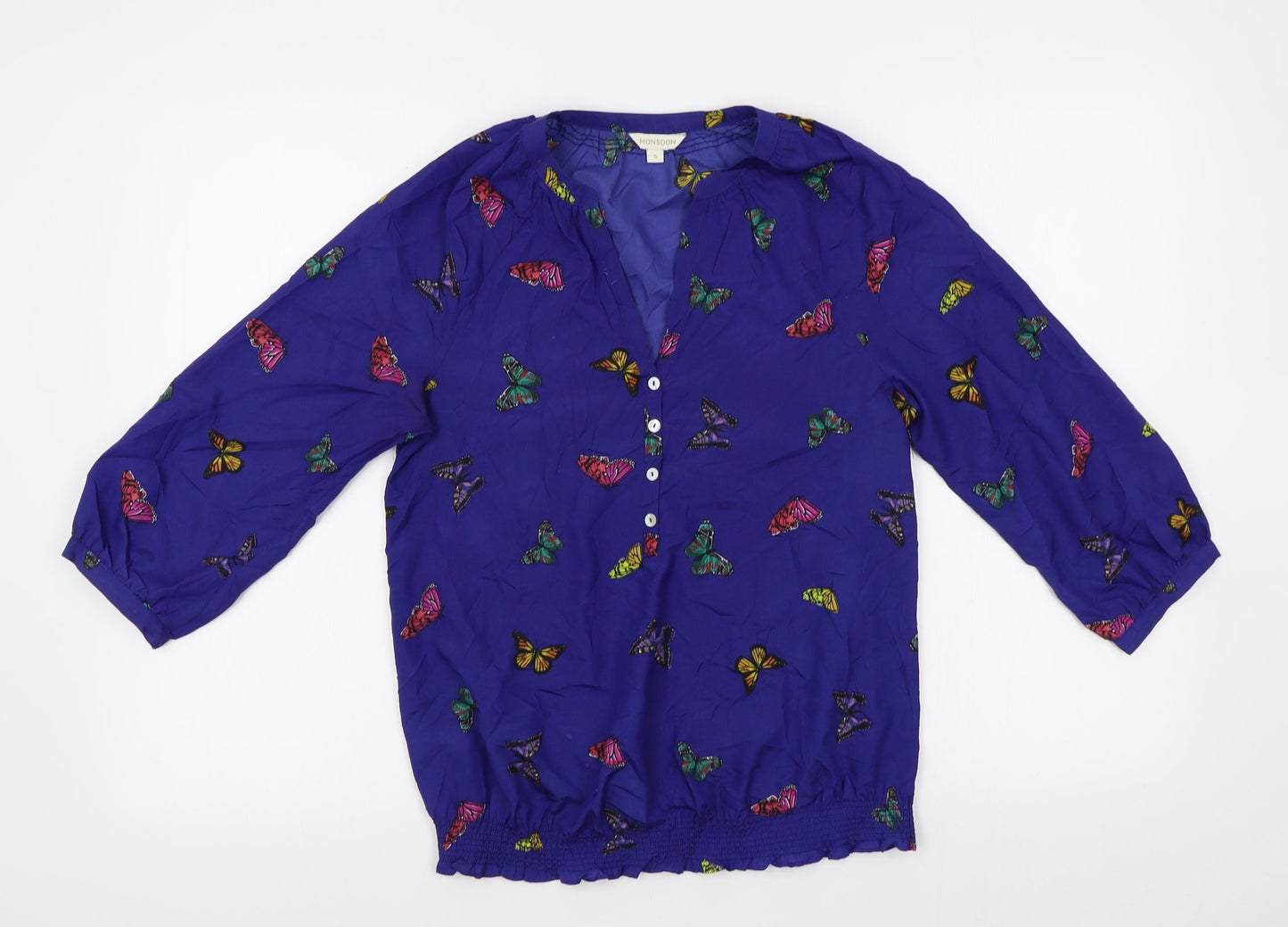 Monsoon Womens Blue   Basic Button-Up Size S