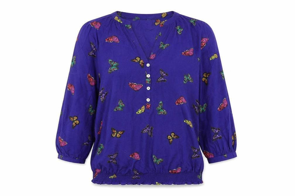 Monsoon Womens Blue   Basic Button-Up Size S