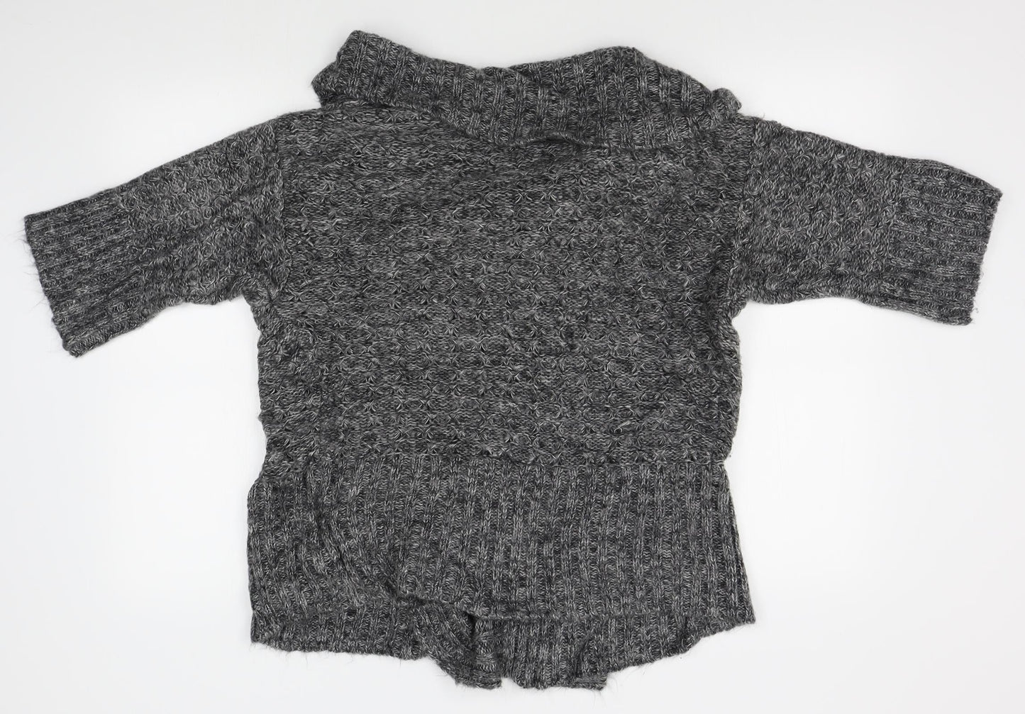 New Look Womens Grey   Wrap Jumper Size 12