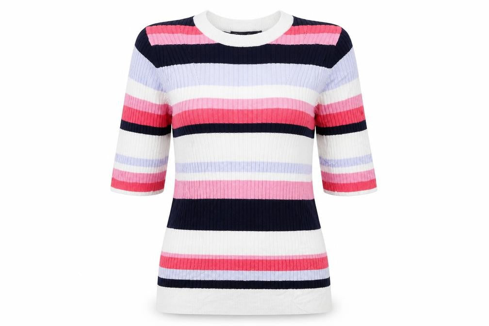 Marks & Spencer Womens Multicoloured Striped  Pullover Jumper Size 10