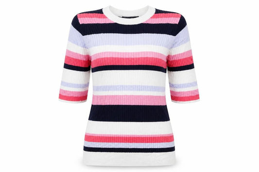 Marks & Spencer Womens Multicoloured Striped  Pullover Jumper Size 10