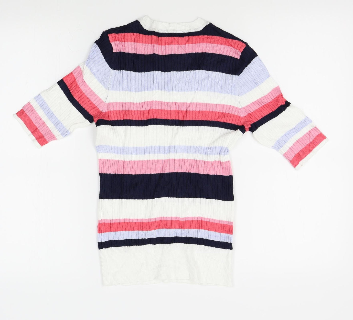 M&S Womens Multicoloured Striped  Pullover Jumper Size 10