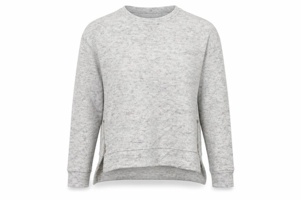 New Look Womens Grey   Pullover Jumper Size 10  - zips on sides