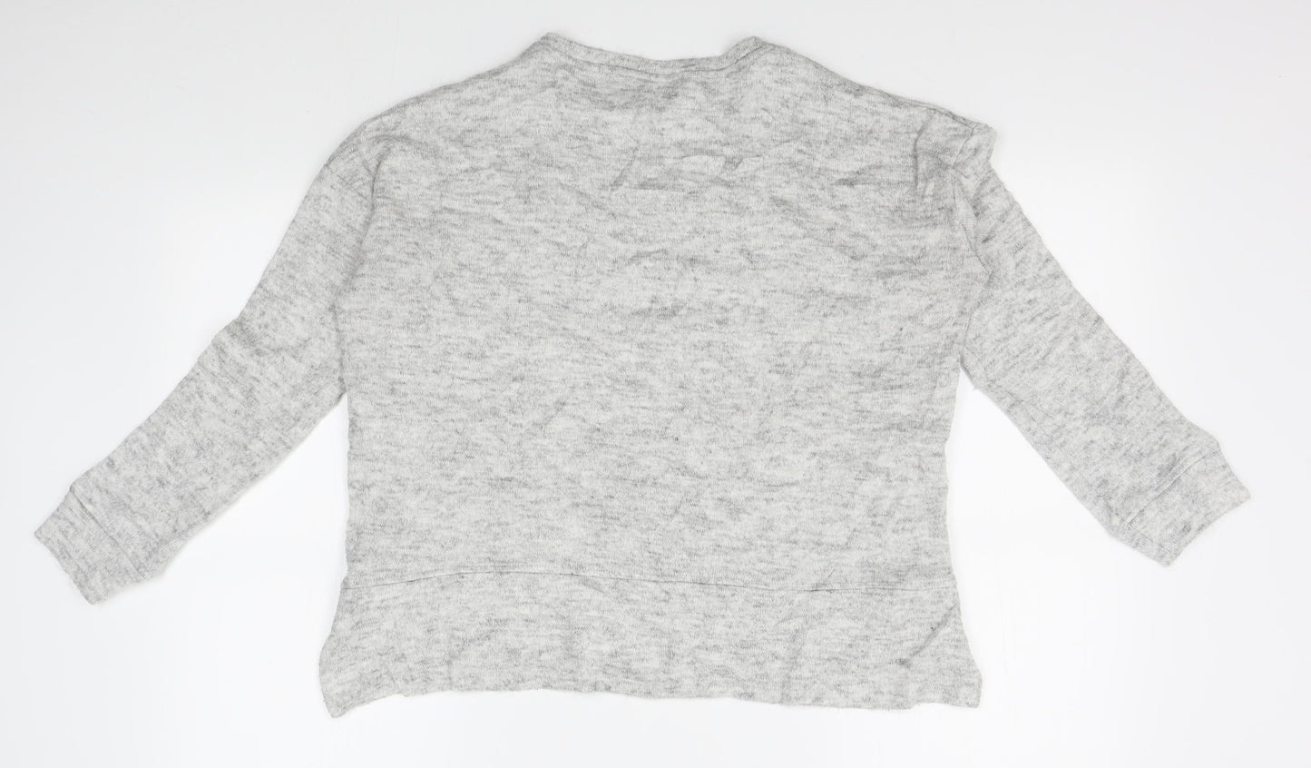 New Look Womens Grey   Pullover Jumper Size 10  - zips on sides