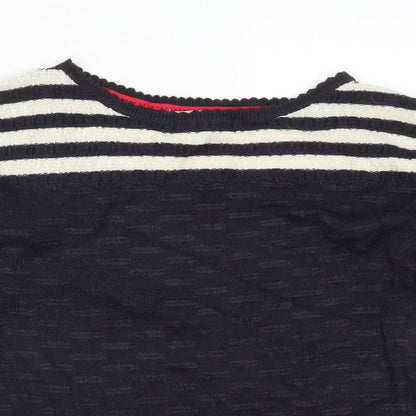 Preloved Per Una Womens Blue Striped  Pullover Jumper Size 14 - Detail