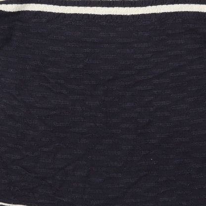 Preloved Per Una Womens Blue Striped  Pullover Jumper Size 14 - Label
