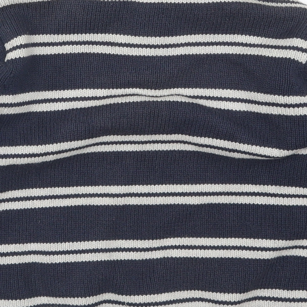 TU Boys Blue Striped  Pullover Jumper Size 7 Years