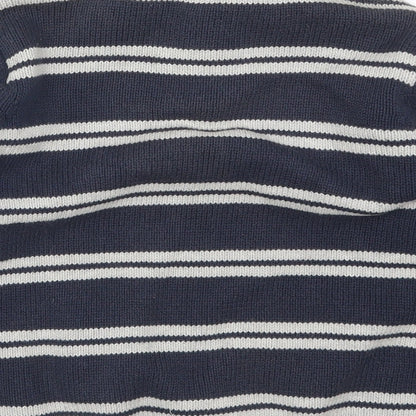 Tu Boys Blue Striped  Pullover Jumper Size 7 Years