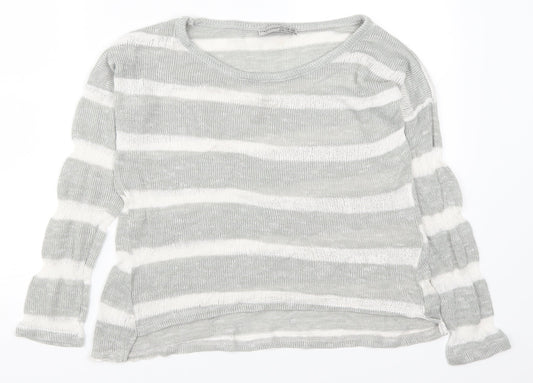 Atmosphere Womens Grey Striped  Pullover Jumper Size 12