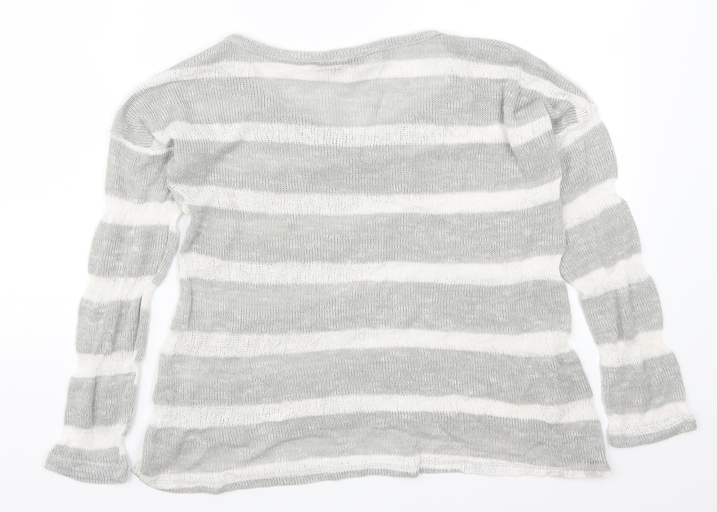 Atmosphere Womens Grey Striped  Pullover Jumper Size 12