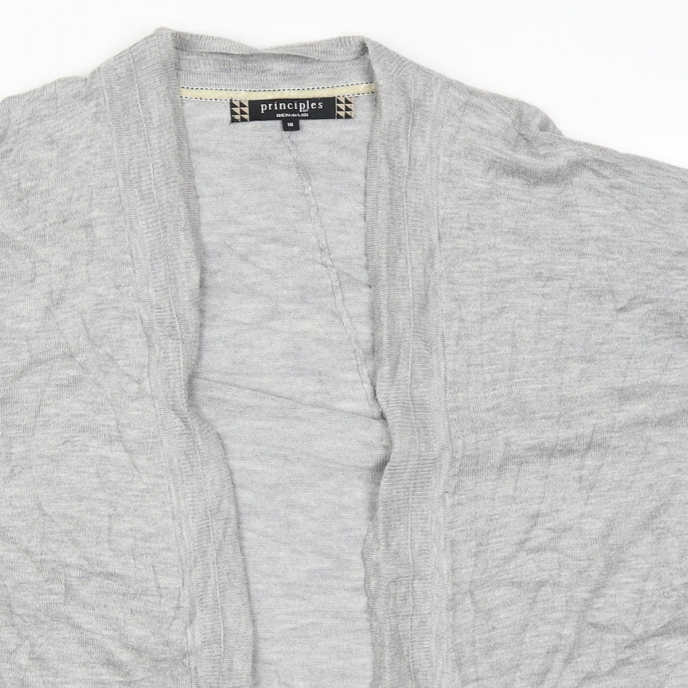 Principles Womens Grey   Cardigan Jumper Size 16