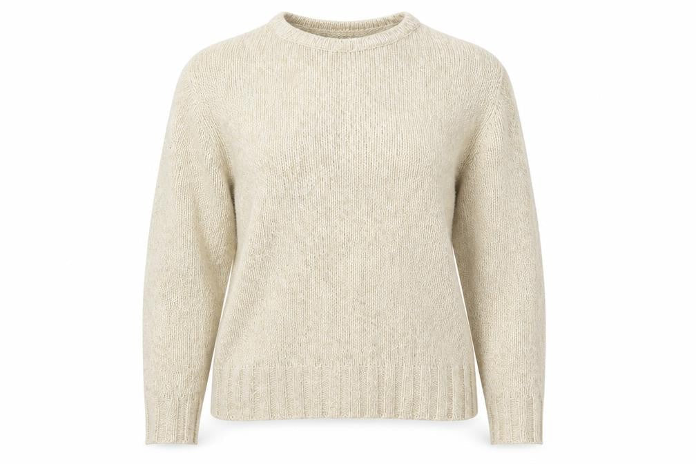 EWM Womens Beige  Knit Pullover Jumper Size 14