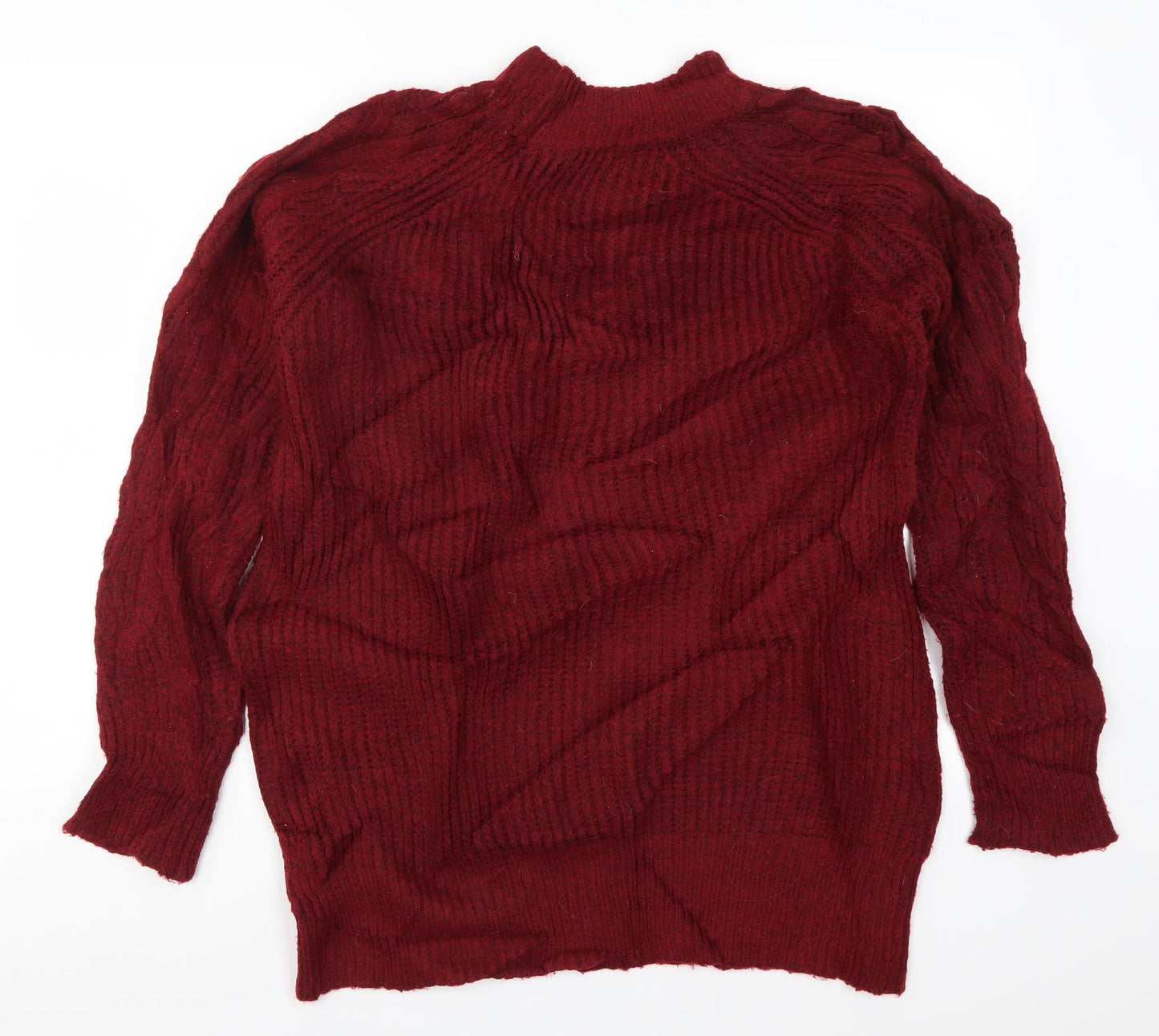 Papaya Womens Red  Knit Pullover Jumper Size M