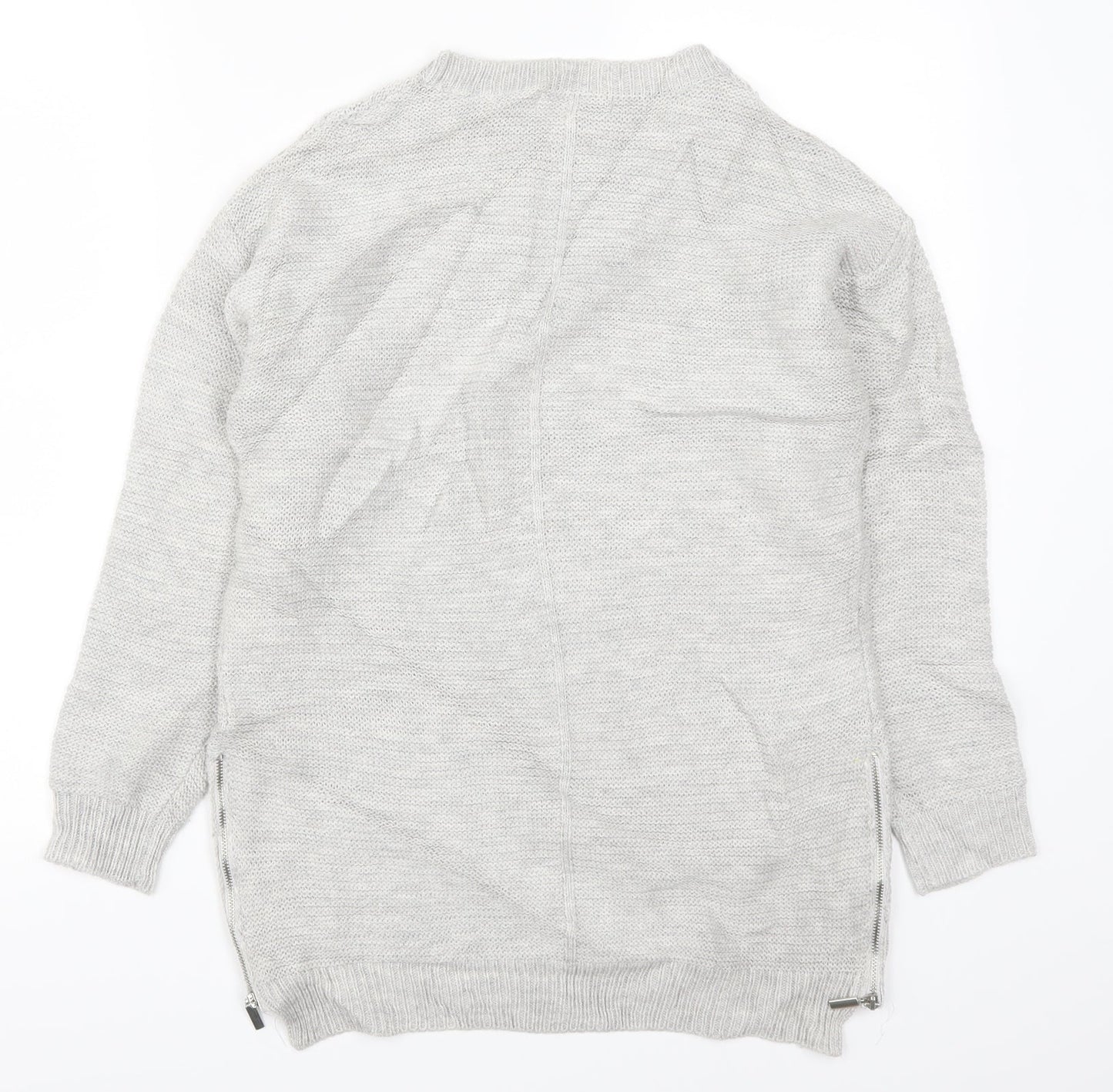Peacocks Womens Grey  Knit Pullover Jumper Size S