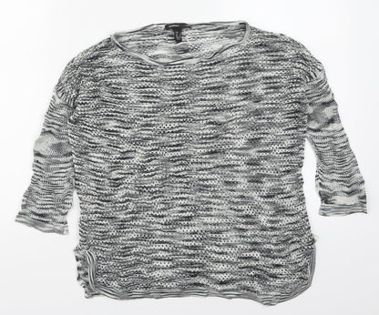 Mango Womens Grey  Knit Pullover Jumper Size S