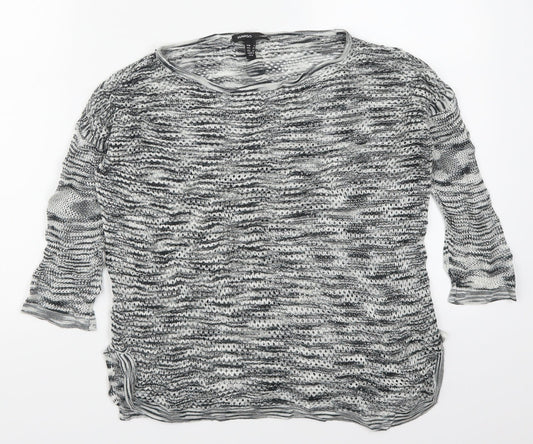 Mango Womens Grey  Knit Pullover Jumper Size S