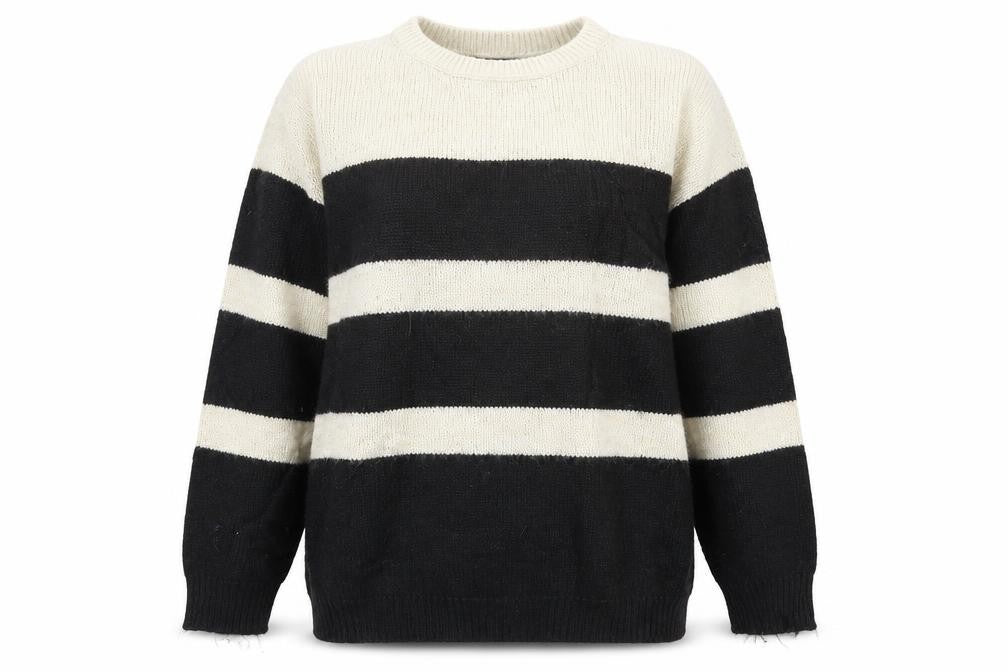 Atmosphere Womens Beige Striped Knit Pullover Jumper Size 6
