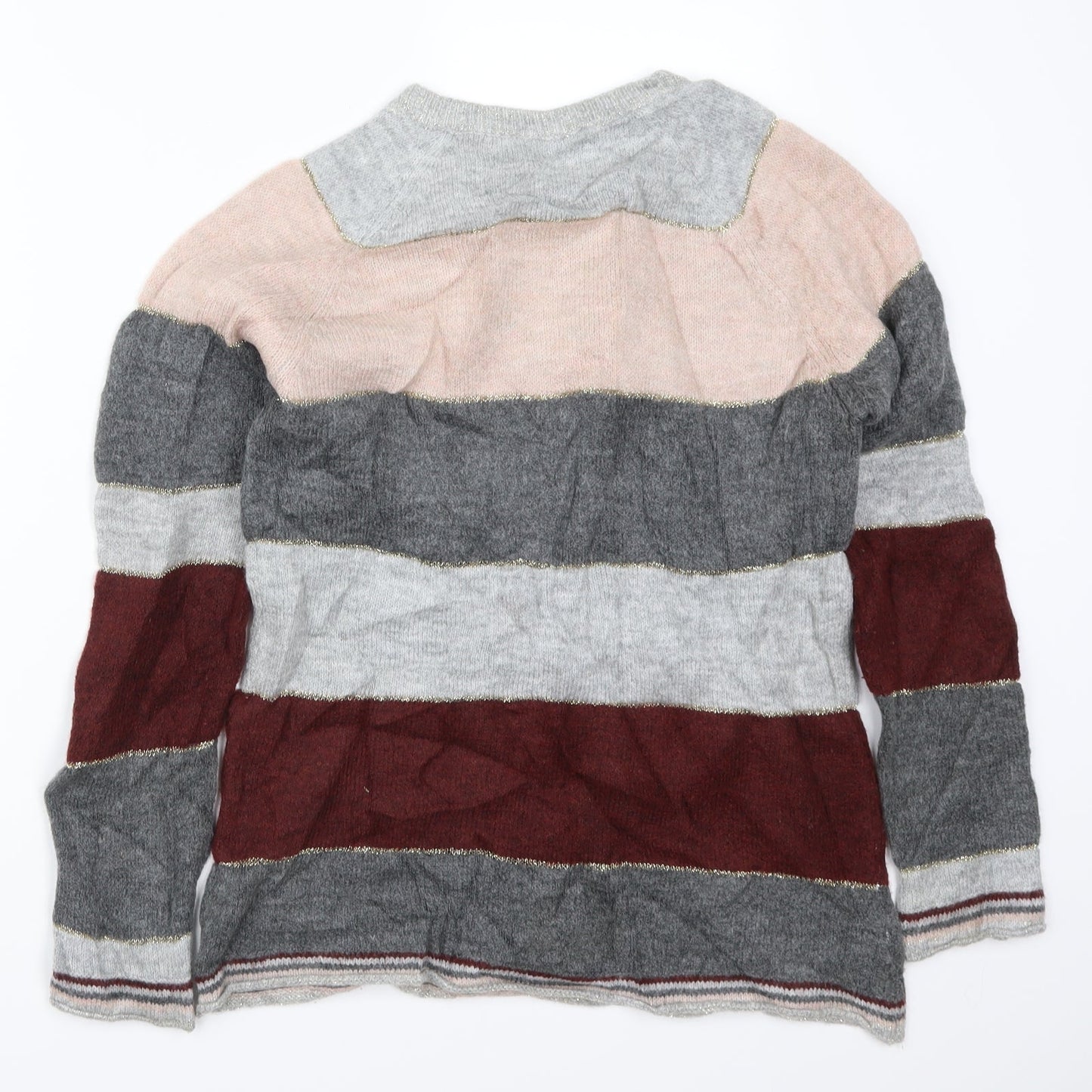 Kaleidoscope Womens Multicoloured Striped Knit Pullover Jumper Size 10