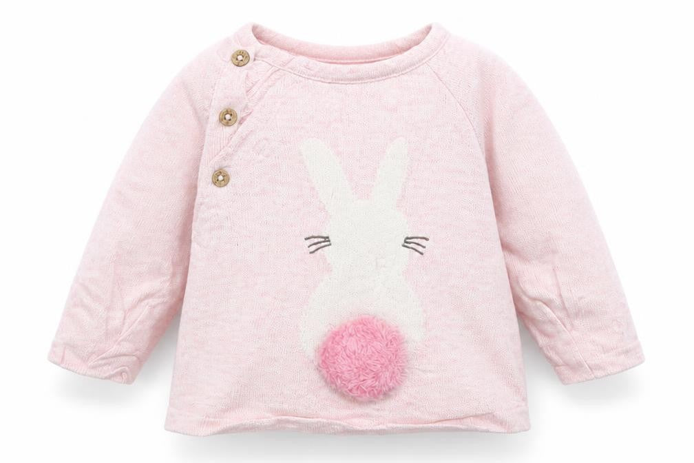 NEXT Girls Pink   Pullover Jumper One Size  - Rabbit