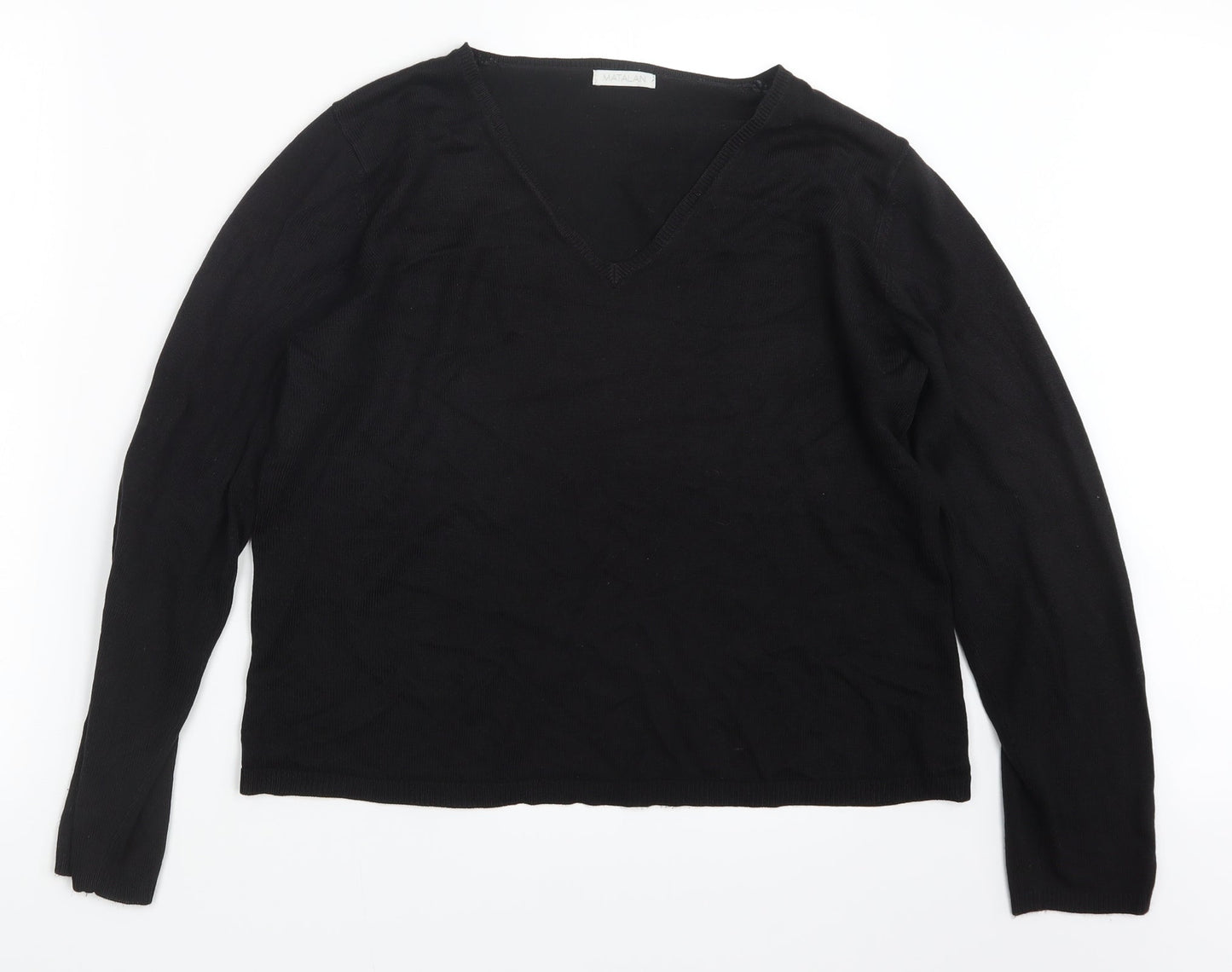 Matalan Womens Black  Knit Pullover Jumper Size 16