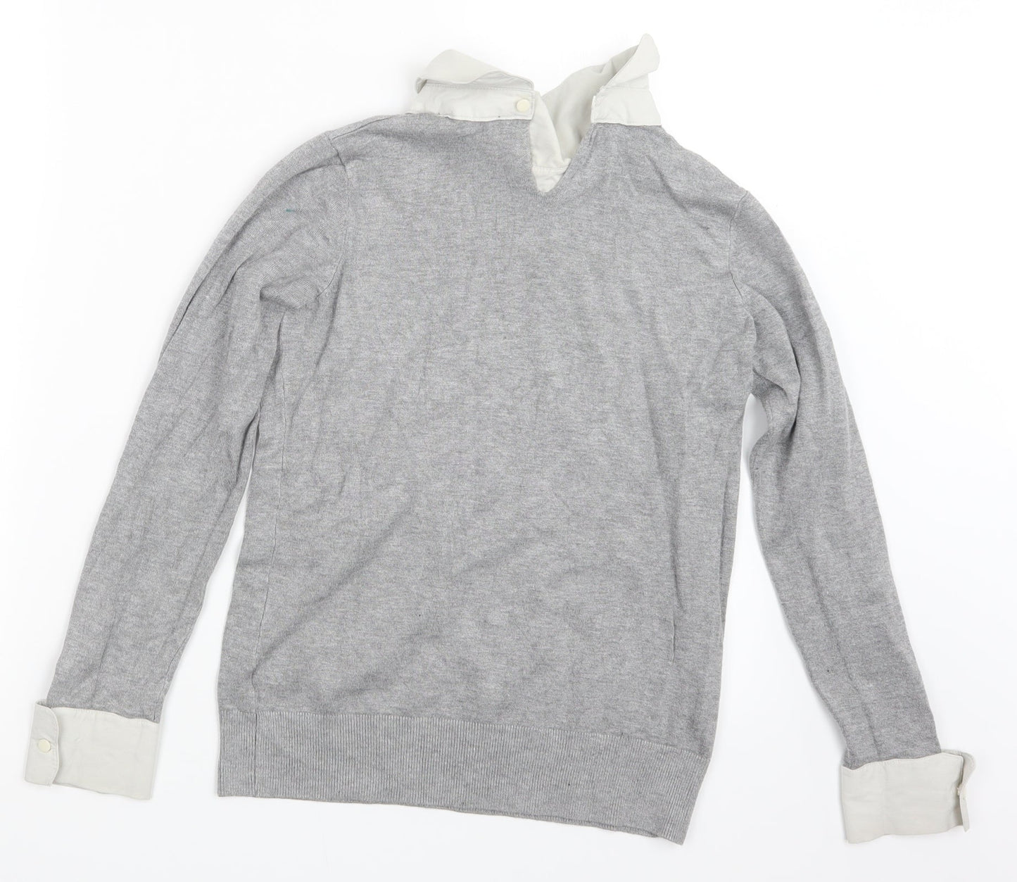 Dorothy Perkins Womens Grey  Knit Pullover Jumper Size 8