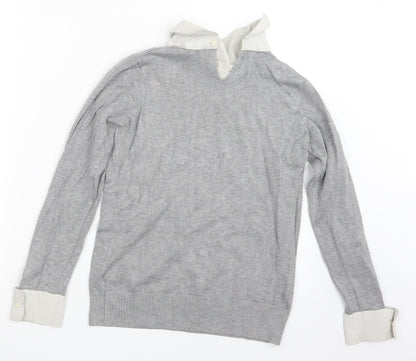 Dorothy Perkins Womens Grey  Knit Pullover Jumper Size 8