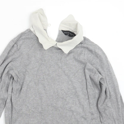 Dorothy Perkins Womens Grey  Knit Pullover Jumper Size 8
