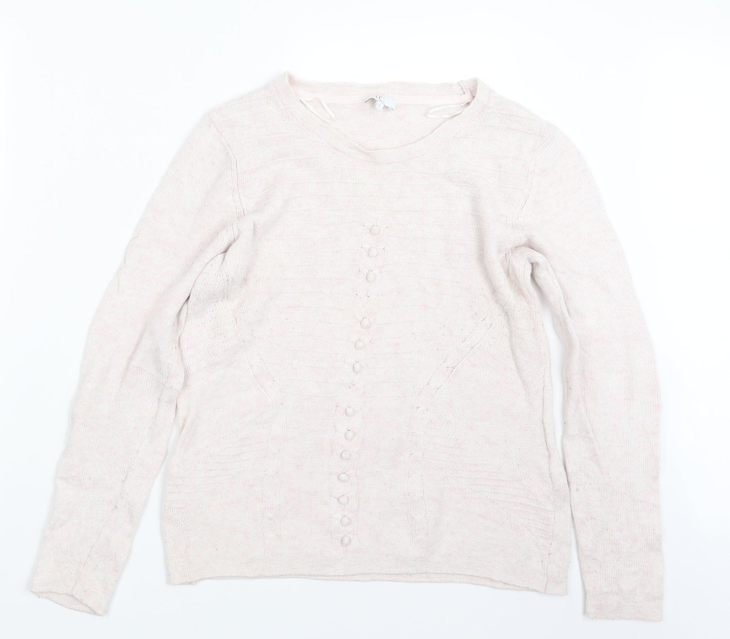 CC Womens Pink  Knit Pullover Jumper Size L