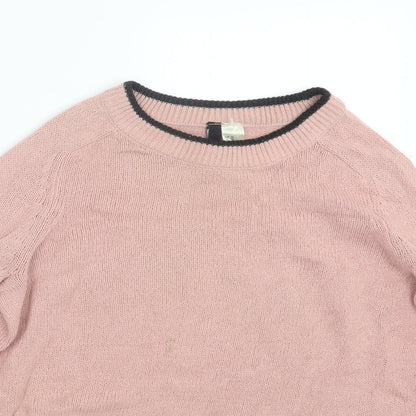 Divided by H&M Womens Pink  Knit Pullover Jumper Size XS